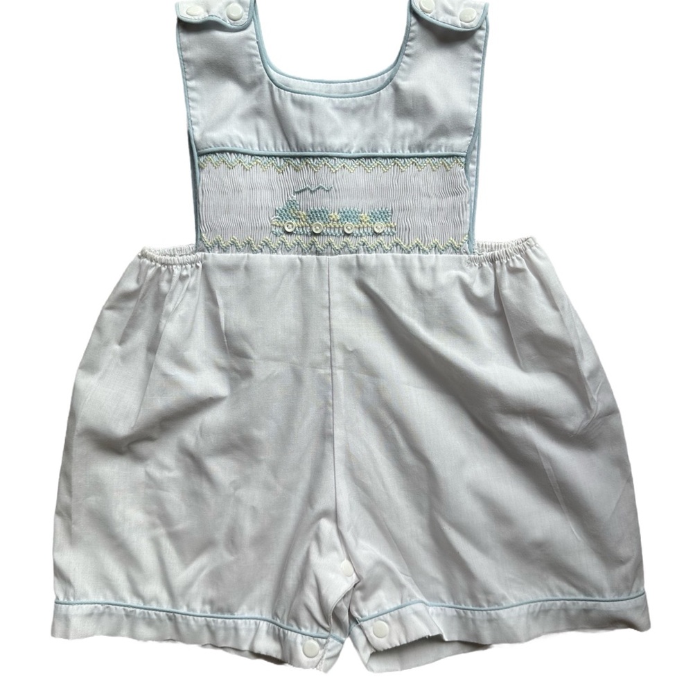 Vintage White Classic Overalls with Bib-Style Top